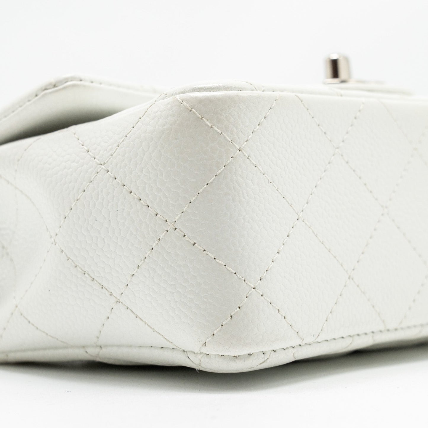 Chanel mini Rectangular Bag Flap Bag Caviar White