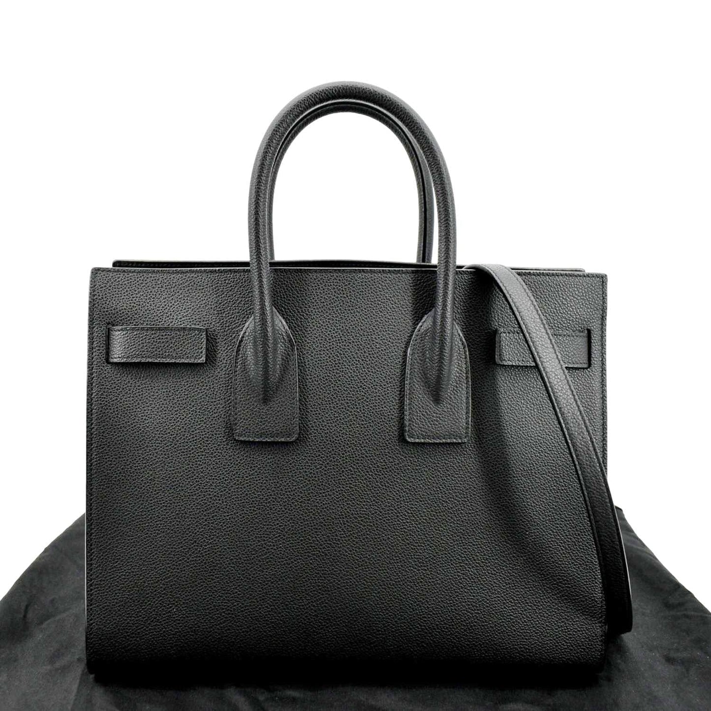 YVES SAINT LAURENT Sac de Jour Leather Satchel Shoulder Bag Black