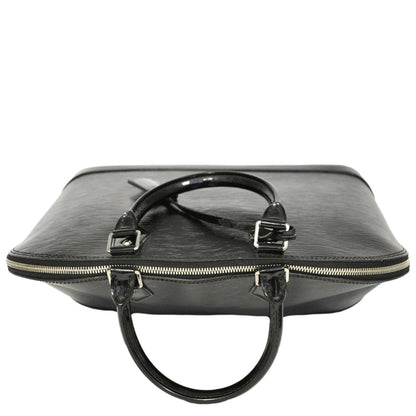 LOUIS VUITTON Alma GM Electric Epi Leather Satchel Bag Black