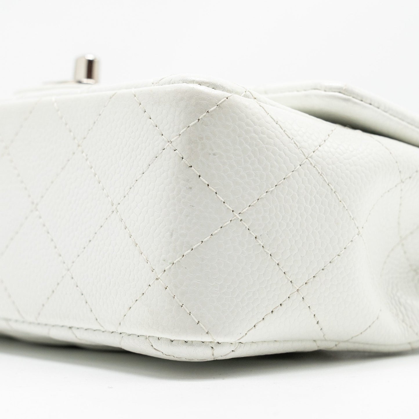 Chanel mini Rectangular Bag Flap Bag Caviar White