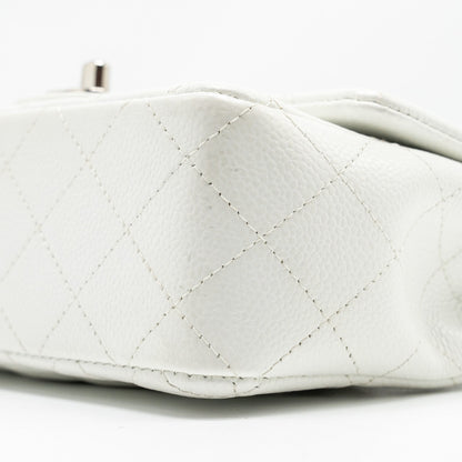Chanel mini Rectangular Bag Flap Bag Caviar White