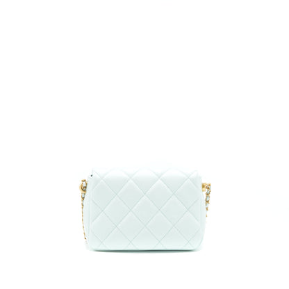 Chanel 21K My Perfect Mini Flap Bag Caviar Iridescent Pastel Green
