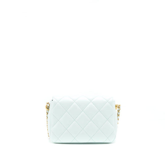 Chanel 21K My Perfect Mini Flap Bag Caviar Iridescent Pastel Green