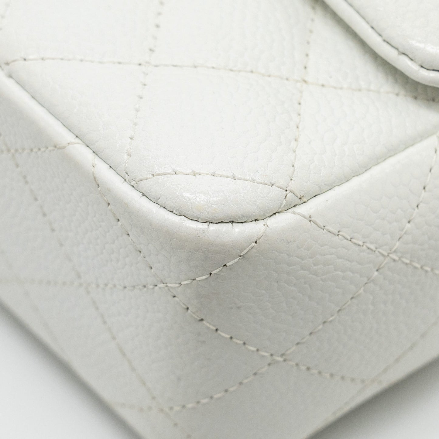 Chanel mini Rectangular Bag Flap Bag Caviar White