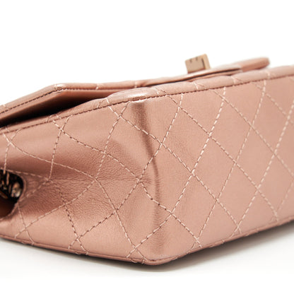 Chanel Mini 2.55 Reissue Flap Bag Calfskin Metallic Pink