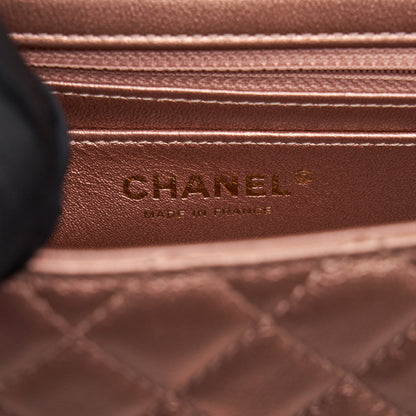Chanel Mini 2.55 Reissue Flap Bag Calfskin Metallic Pink