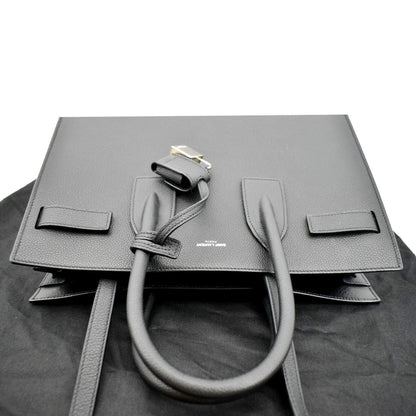 YVES SAINT LAURENT Sac de Jour Leather Satchel Shoulder Bag Black