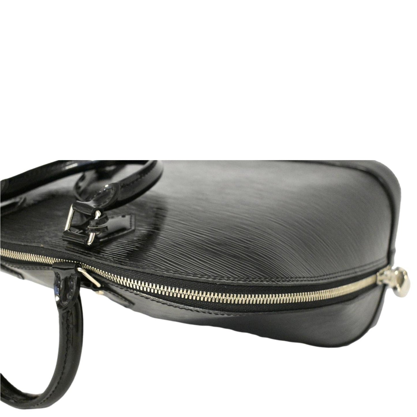 LOUIS VUITTON Alma GM Electric Epi Leather Satchel Bag Black