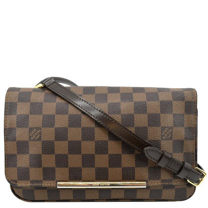 LOUIS VUITTON Hoxton PM Damier Ebene Crossbody Bag Brown