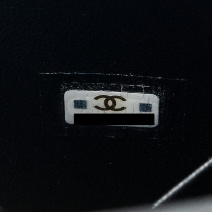 Chanel 22B Enamel Top handle Mini Flap Bag Lambskin Black  (Microchip)