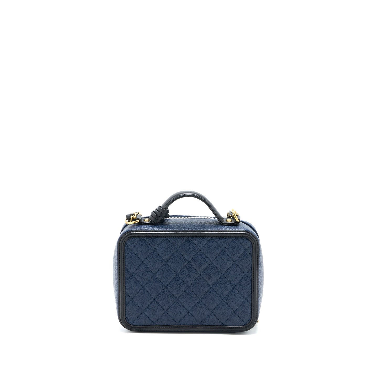 Chanel Medium Filigree Vanity Camera Bag Caviar Blue/Black