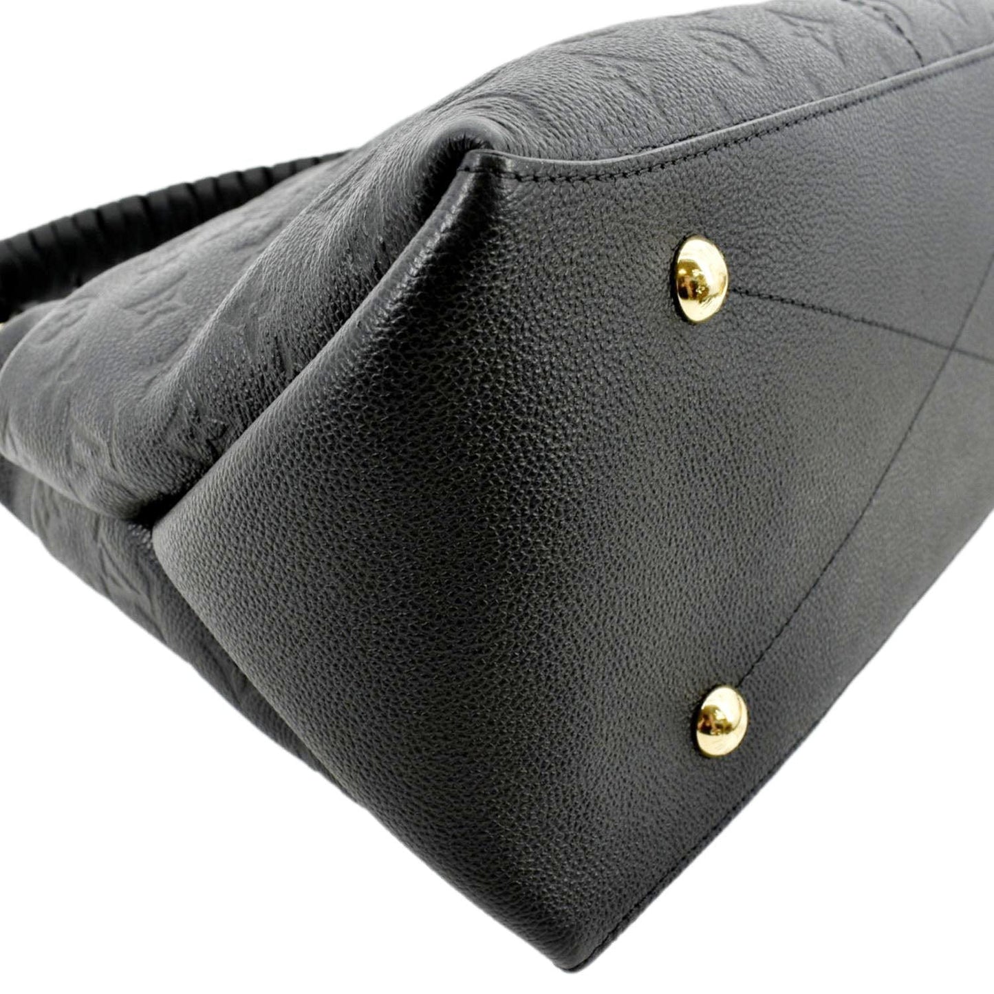 LOUIS VUITTON Maida Monogram Empreinte Leather Hobo Shoulder Bag Black