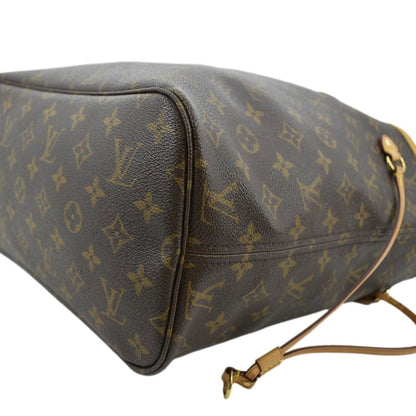 LOUIS VUITTON Neverfull MM Monogram Canvas Tote Bag Brown