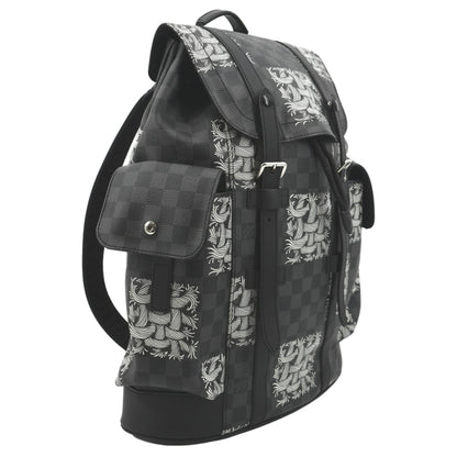 LOUIS VUITTON Christopher Nemeth Damier Graphite Backpack Bag Black