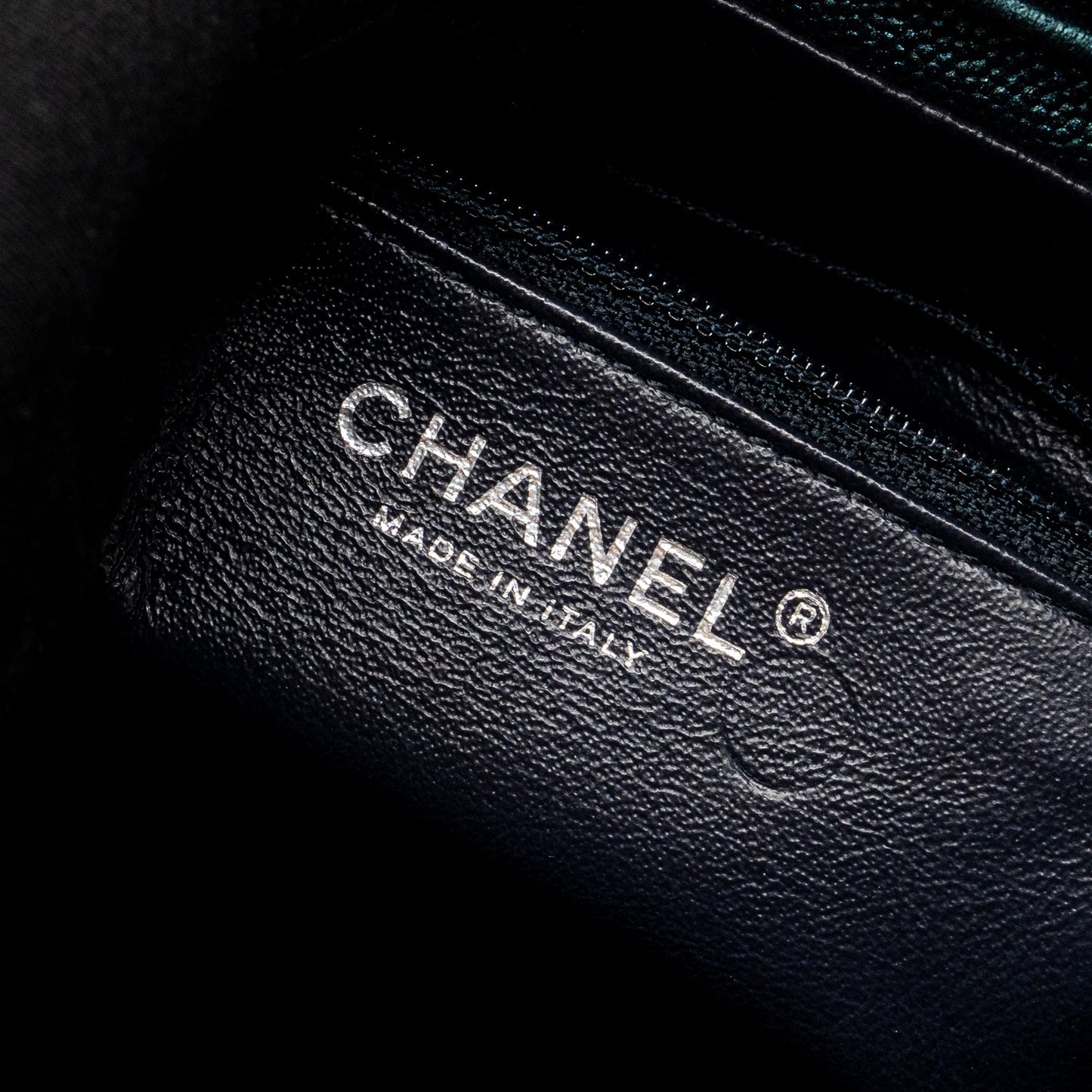 Chanel 18b Filigree Backpack Caviar Iridescent Dark Turquoise Multicolour Hardware