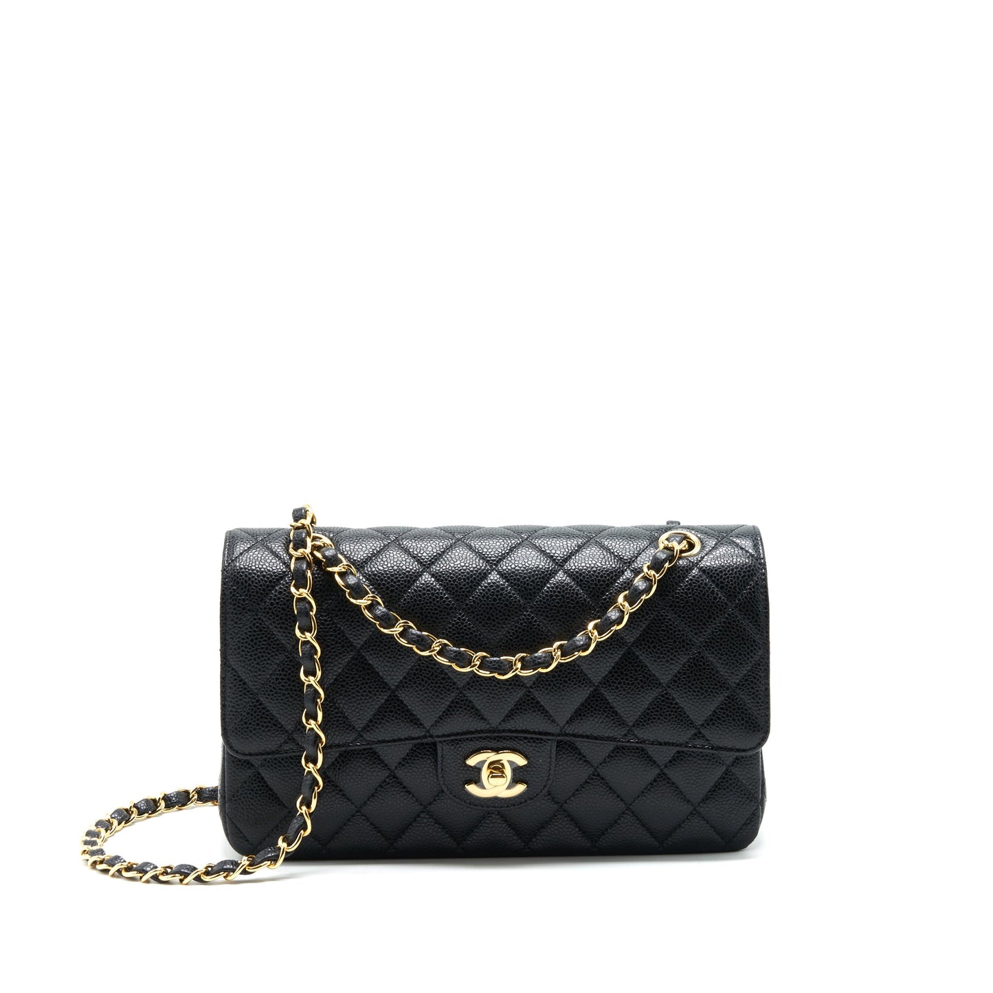 Chanel Medium Classic Double Flap 25cm Caviar Black