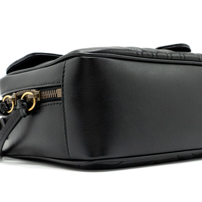 Gucci GG Marmont Matelasse Shoulder Bag Calfskin Black