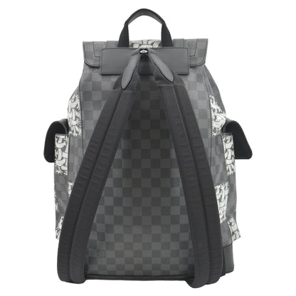 LOUIS VUITTON Christopher Nemeth Damier Graphite Backpack Bag Black