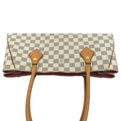 LOUIS VUITTON Calvi Damier Azur Shoulder Bag White