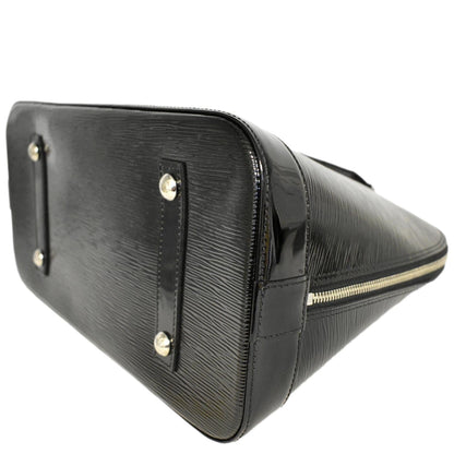 LOUIS VUITTON Alma GM Electric Epi Leather Satchel Bag Black