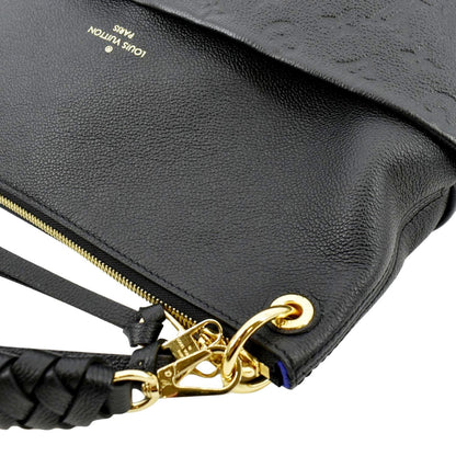 LOUIS VUITTON Maida Monogram Empreinte Leather Hobo Shoulder Bag Black