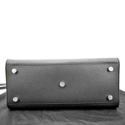 YVES SAINT LAURENT Sac de Jour Leather Satchel Shoulder Bag Black