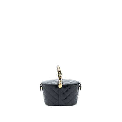 Chanel 23C Flap Bucket Bag Lambskin Black  (Microchip)