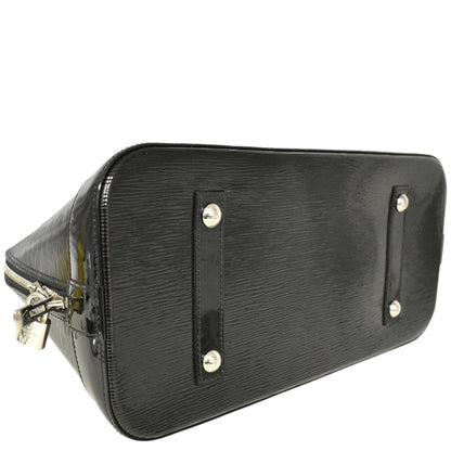 LOUIS VUITTON Alma GM Electric Epi Leather Satchel Bag Black