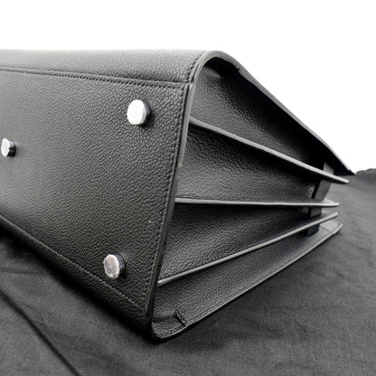 YVES SAINT LAURENT Sac de Jour Leather Satchel Shoulder Bag Black