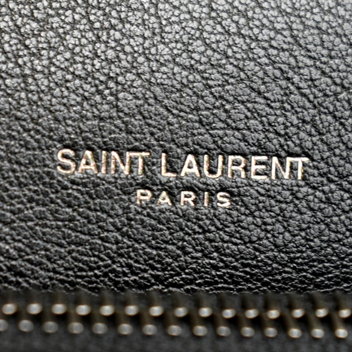 YVES SAINT LAURENT College Large Lambskin Leather Shoulder Chain Bag Black