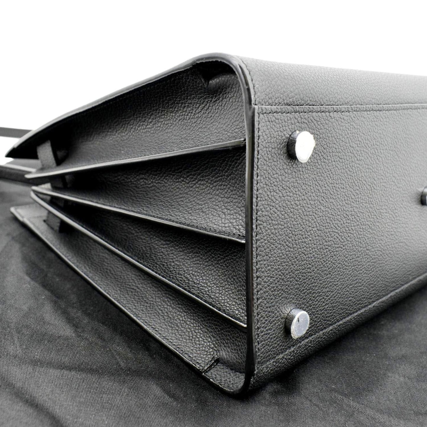 YVES SAINT LAURENT Sac de Jour Leather Satchel Shoulder Bag Black