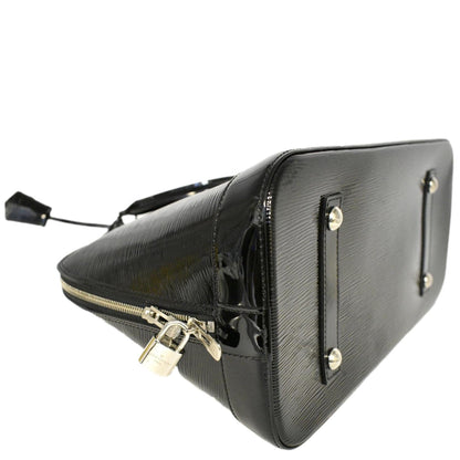 LOUIS VUITTON Alma GM Electric Epi Leather Satchel Bag Black