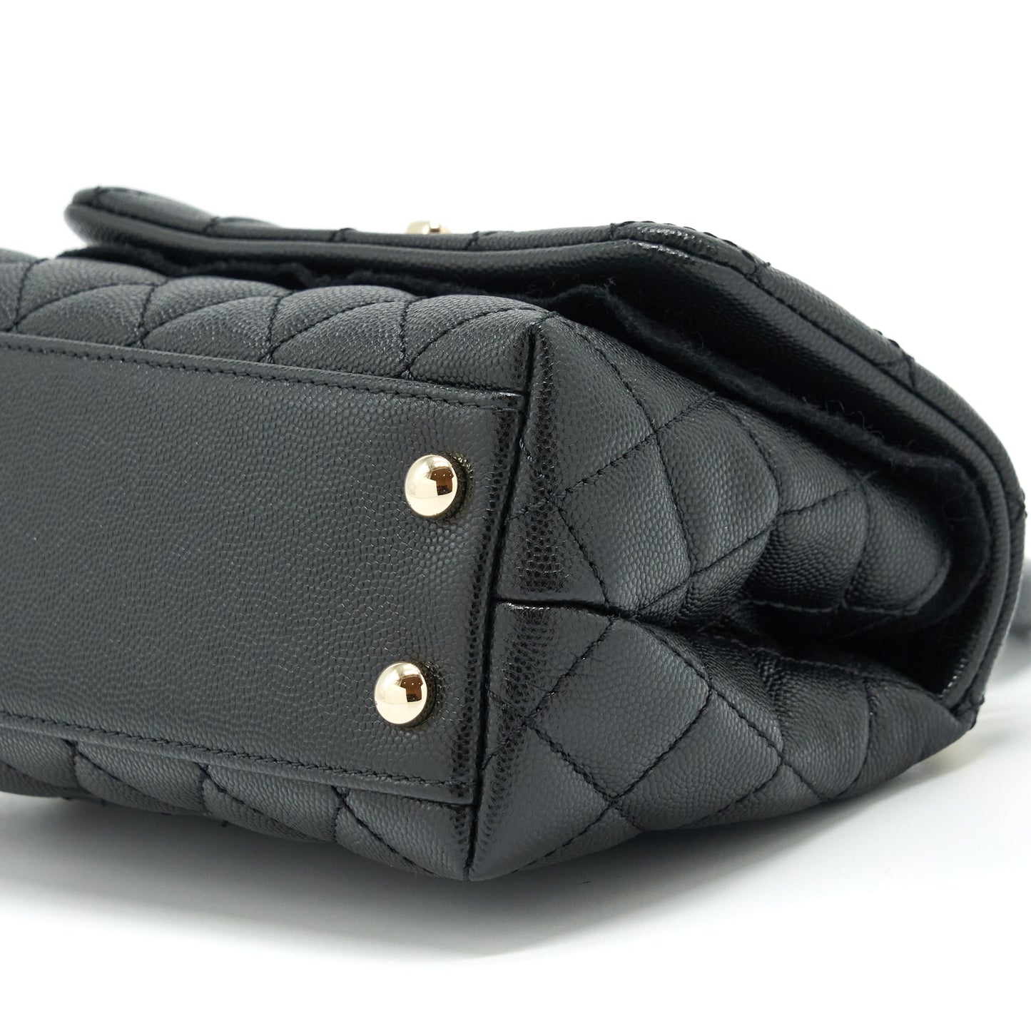 Chanel Mini Coco Handle Caviar Black L