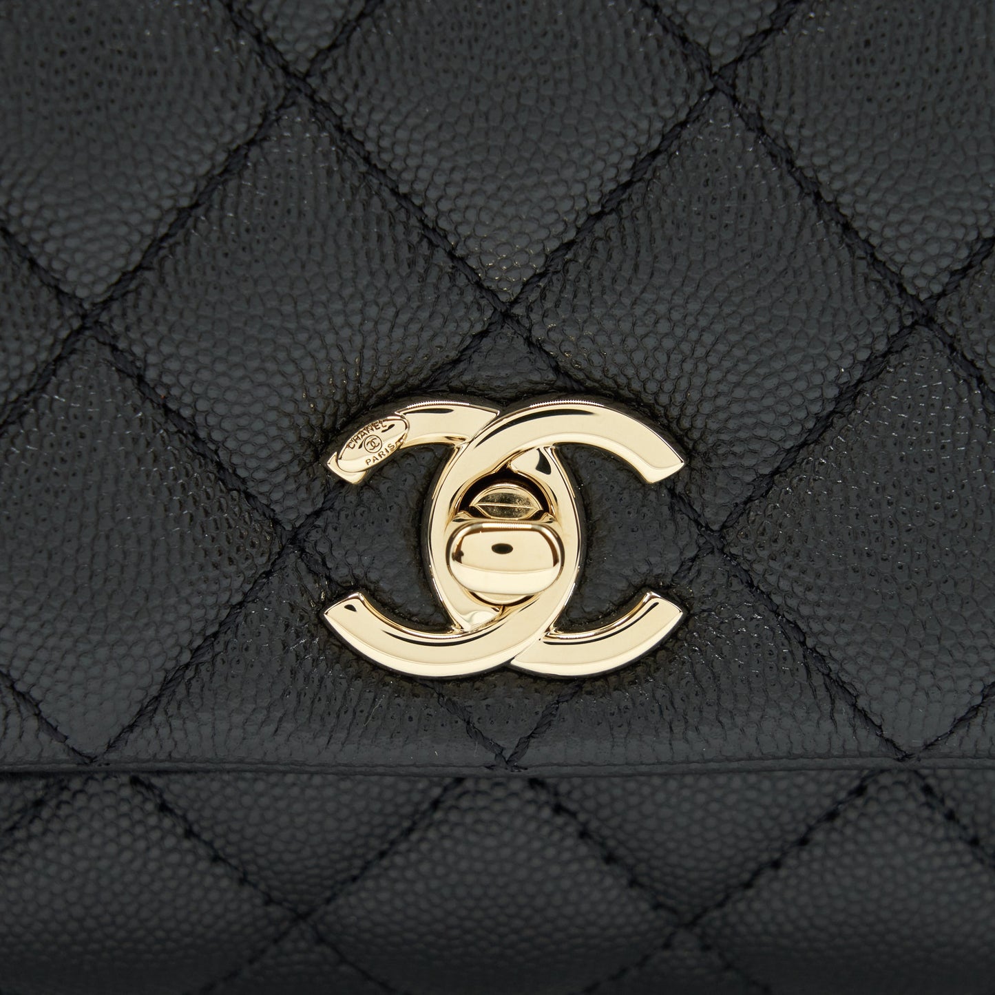 Chanel Mini Coco Handle Caviar Black L