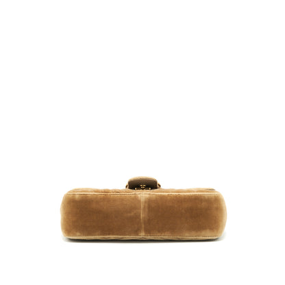 Gucci Marmont bag velvet gold tan