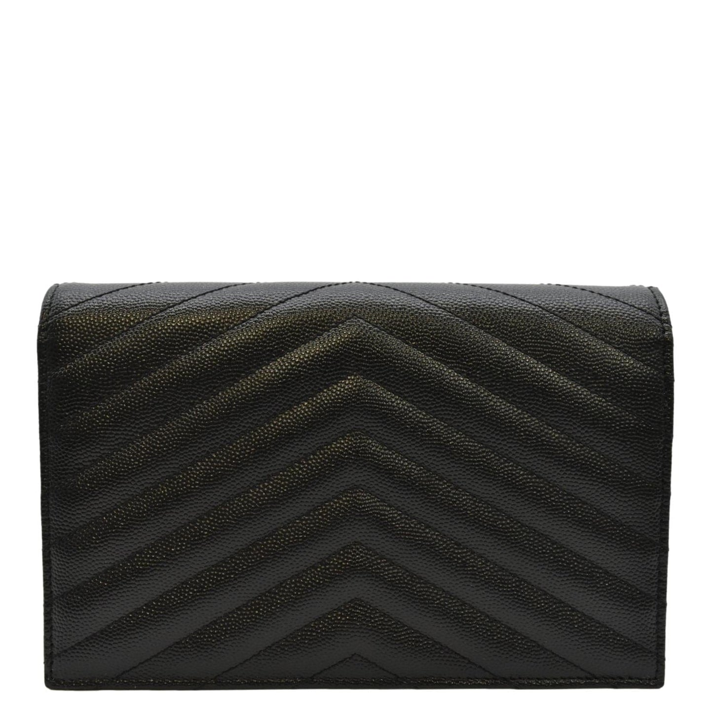 YVES SAINT LAURENT Cassandre Matelasse Chain Wallet Crossbody Bag Black