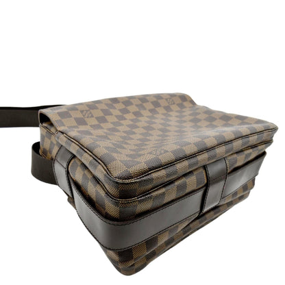 LOUIS VUITTON Naviglio Damier Ebene Messenger Bag Brown