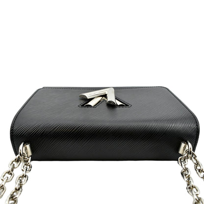 LOUIS VUITTON LV Twist MM Epi Leather Shoulder Bag Black