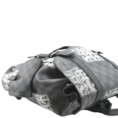 LOUIS VUITTON Christopher Nemeth Damier Graphite Backpack Bag Black
