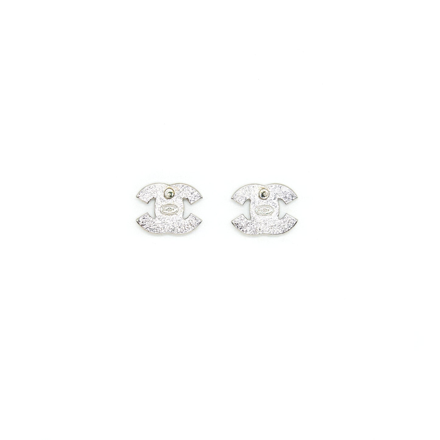 Chanel CC Logo Crystal Earrings