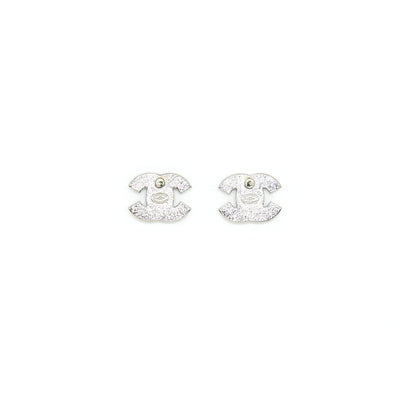 Chanel CC Logo Crystal Earrings