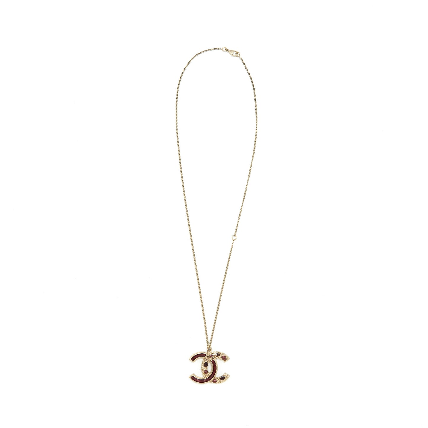 Chanel CC Logo Double Side Long Necklace L