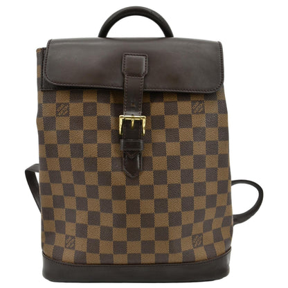 LOUIS VUITTON Soho Damier Ebene Backpack Bag Brown