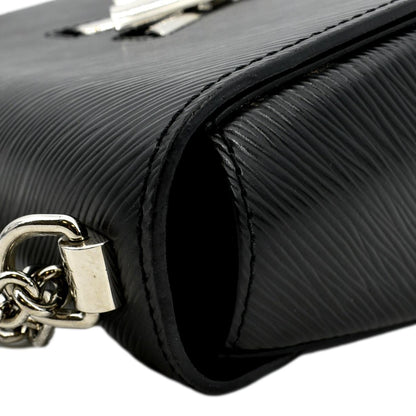 LOUIS VUITTON LV Twist MM Epi Leather Shoulder Bag Black