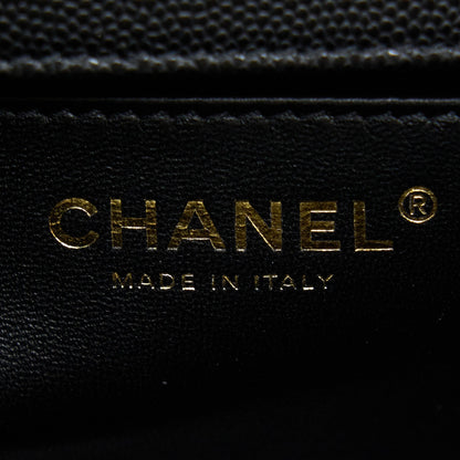 Chanel Medium Boy Caviar Black Brushed Gold Hardware