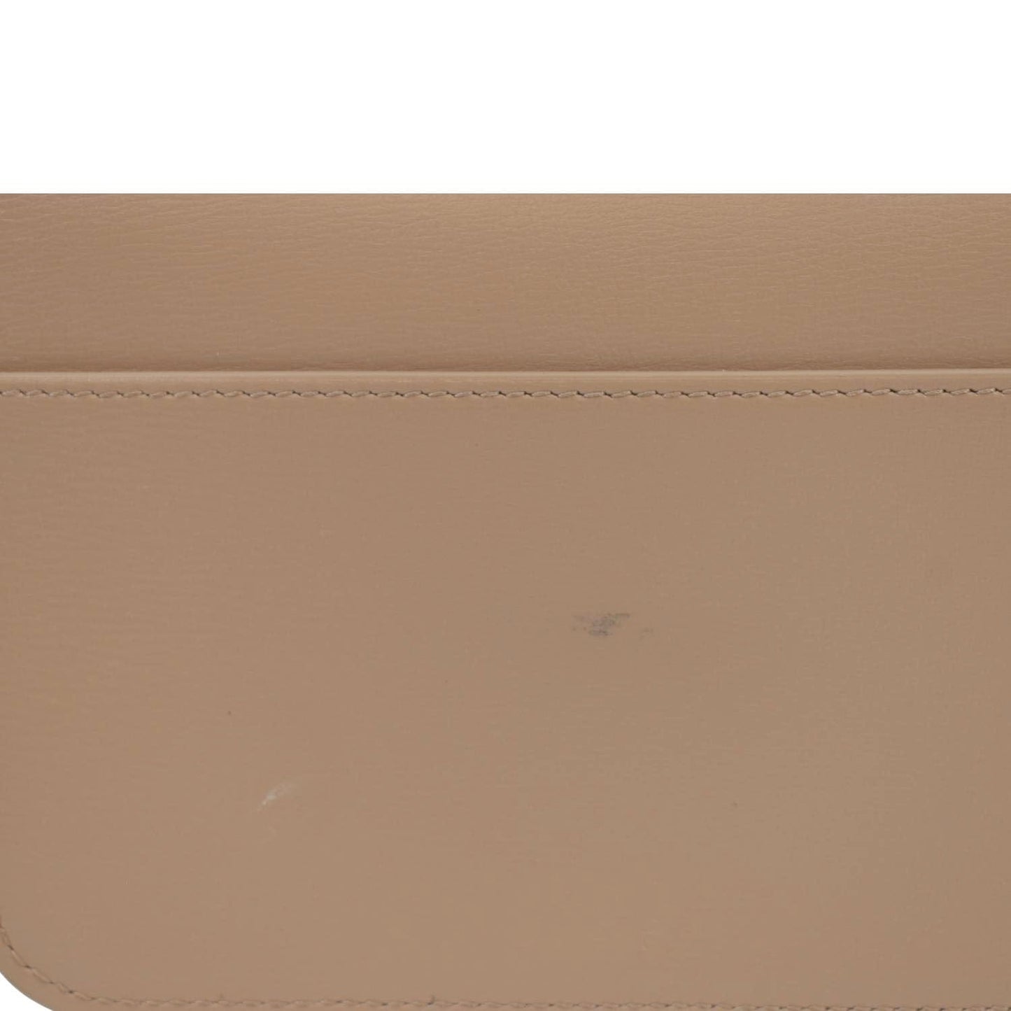 YVES SAINT LAURENT Cassandre Phone Holder Leather Shoulder Bag Dark Beige