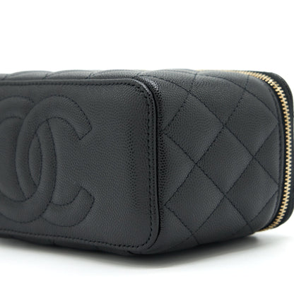 Chanel 22S Long Vanity With Chain Caviar Black L