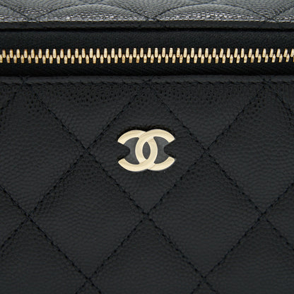 Chanel 22S Long Vanity With Chain Caviar Black L