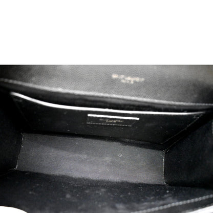 YVES SAINT LAURENT Small Envelope Matelassé Leather Shoulder Bag Black