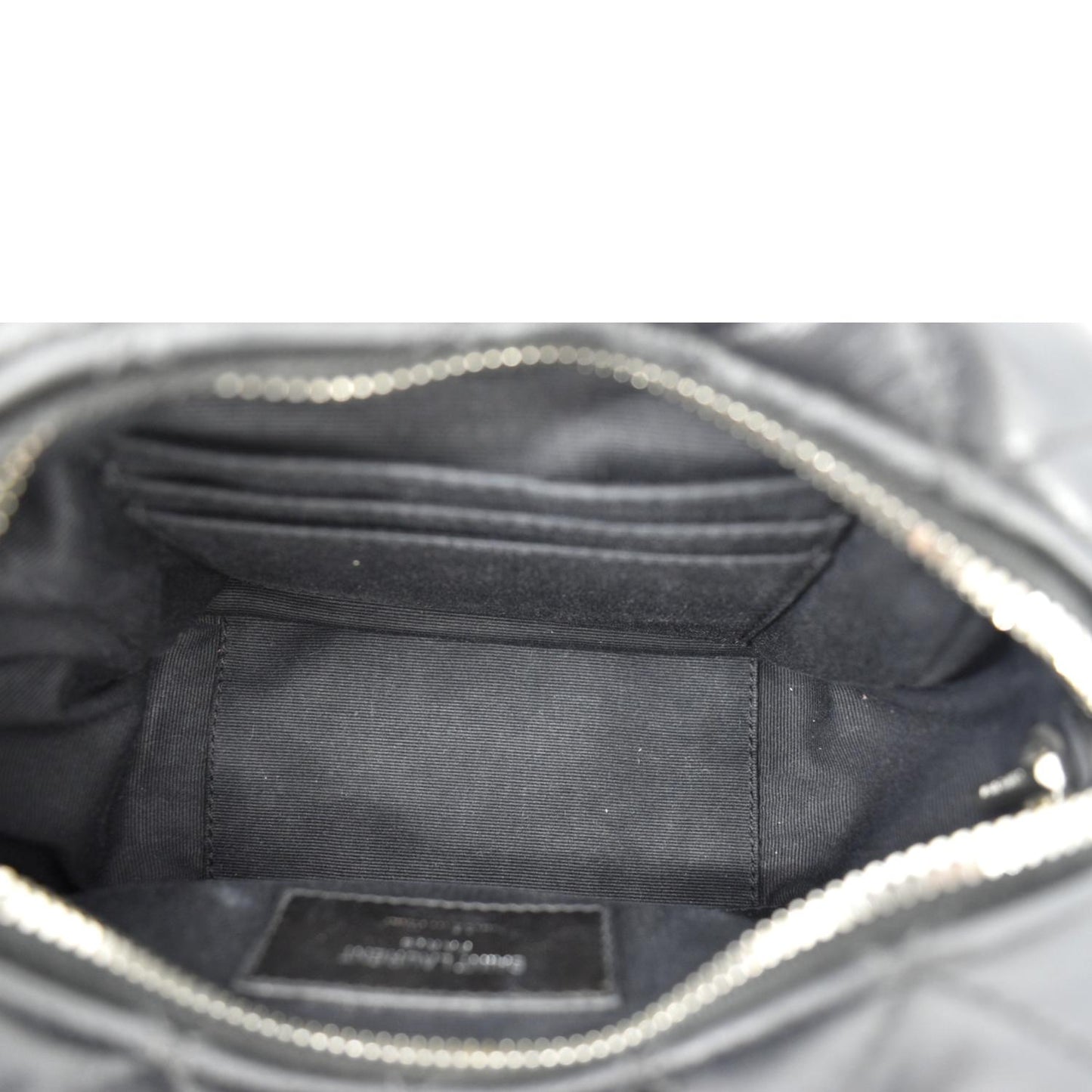 YVES SAINT LAURENT Y Mini Quilted Calfskin Leather Camera Bag Black